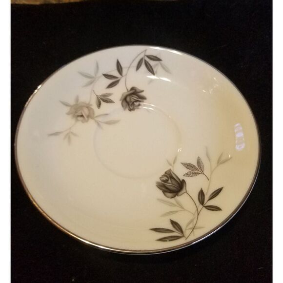 Noritake Other - Noritake Rosamor Replacement White Grey Black Roses Platinum Trim saucer